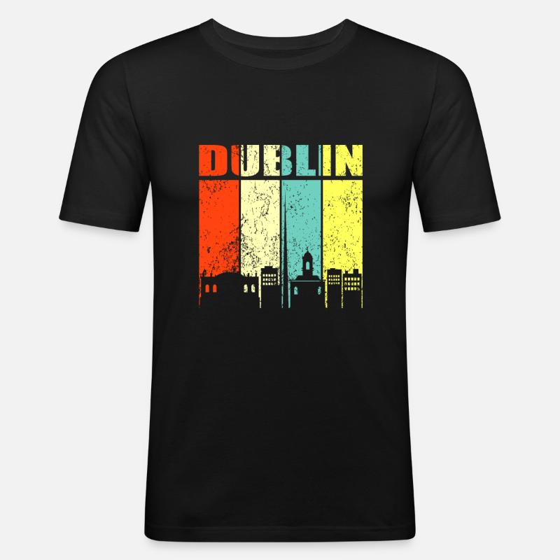 Dublin - Männer Slim Fit T-Shirt - Schwarz