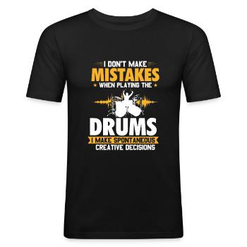 Drummer drummer drummer gift - Men's Slim Fit T-Shirt - black - Front - Nik (191cm)