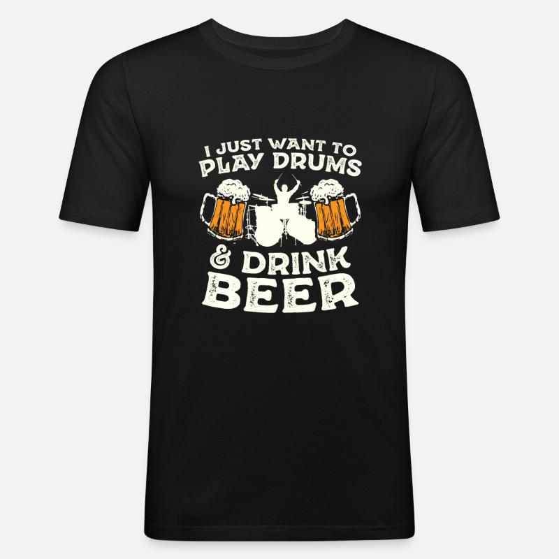 Drummer drummer drummer gift - Men's Slim Fit T-Shirt - black
