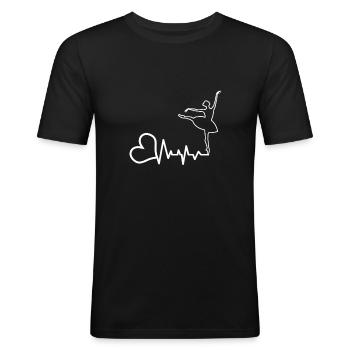 Ballett Tanzen Ballett Geschenk Tanz Geschenkidee - Männer Slim Fit T-Shirt - Schwarz - Vorne - Nik (191cm)
