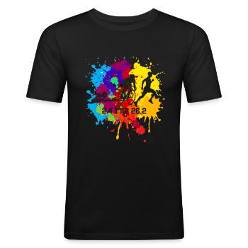Triathlon - T-shirt près du corps Homme - noir - Devant - Nik (191cm)