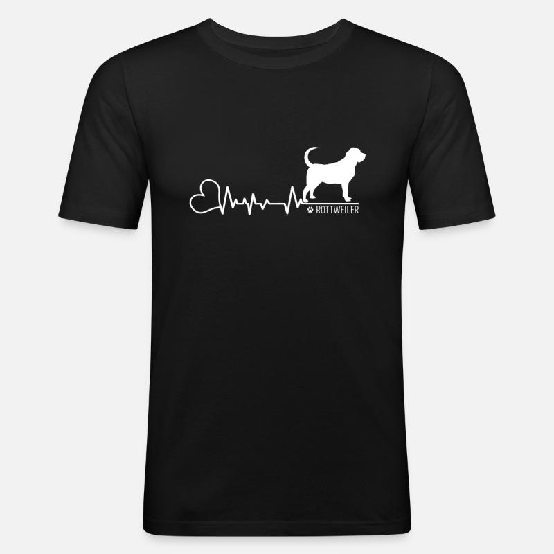 Rottweiler - Männer Slim Fit T-Shirt - Schwarz
