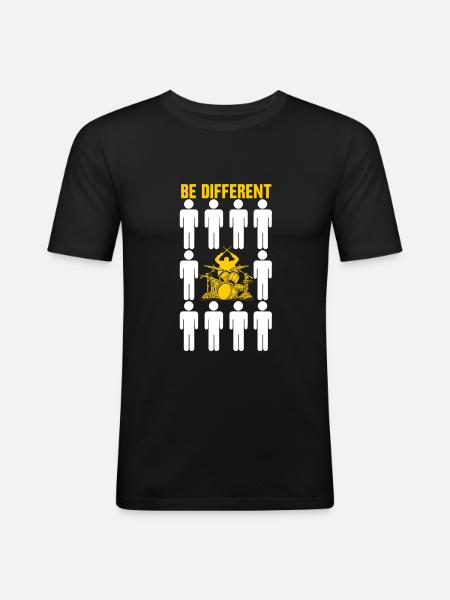 Drums drummer drummer gift - Men's Slim Fit T-Shirt - black