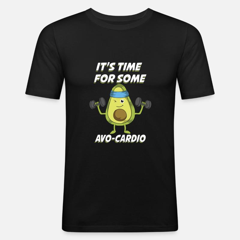Avocado - Männer Slim Fit T-Shirt - Schwarz