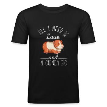 Guinea pig - Men's Slim Fit T-Shirt - black - Front - Nik (191cm)