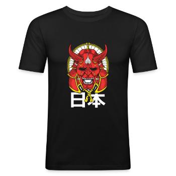 Japon - T-shirt près du corps Homme - noir - Devant - Nik (191cm)