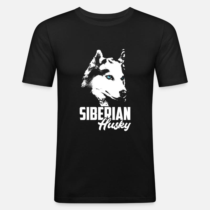Husky - Männer Slim Fit T-Shirt - Schwarz