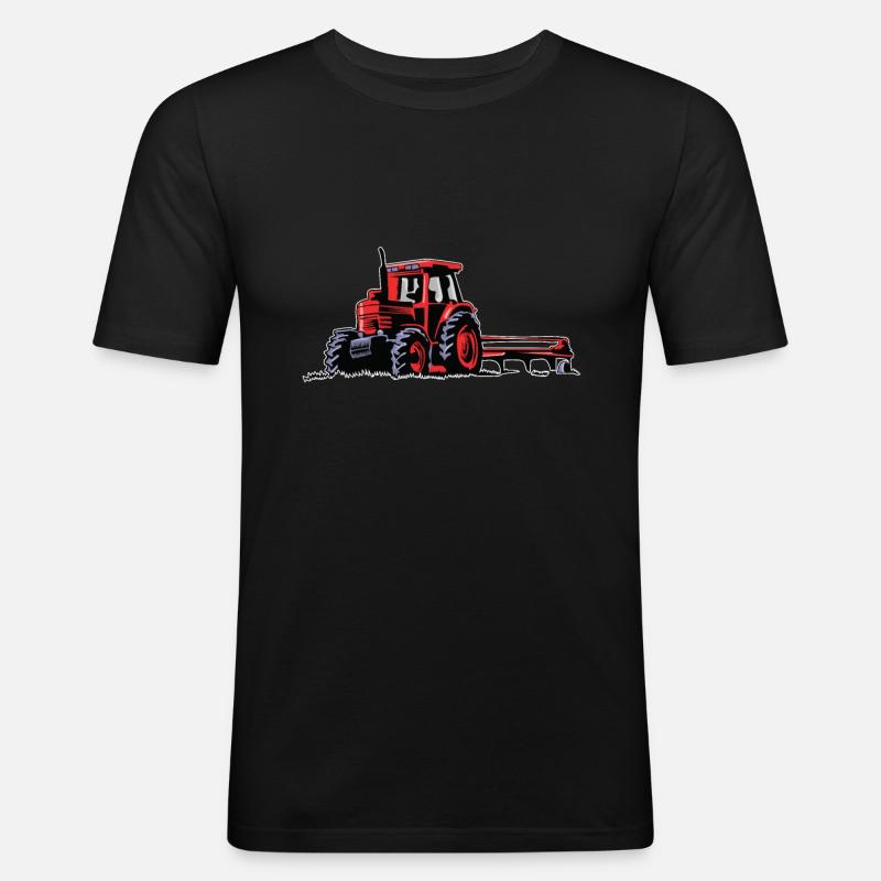 Traktor - Männer Slim Fit T-Shirt - Schwarz
