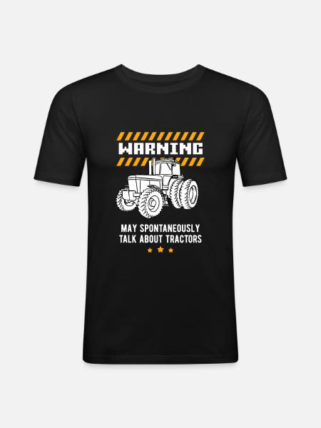 Traktor - Männer Slim Fit T-Shirt - Schwarz