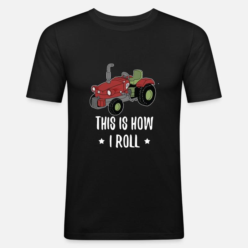 Traktor - Männer Slim Fit T-Shirt - Schwarz