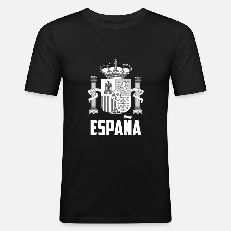 Spanien - Männer Slim Fit T-Shirt - Schwarz