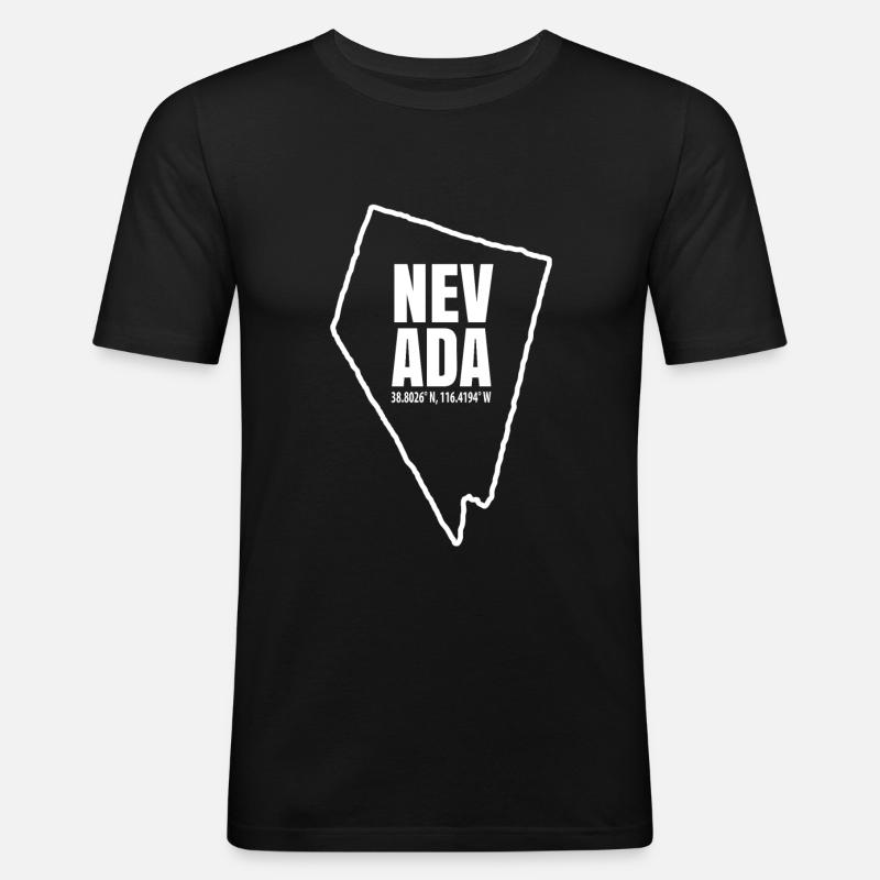 Nevada - Männer Slim Fit T-Shirt - Schwarz