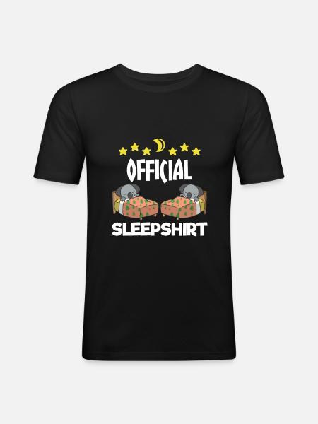 Nice Sleeping Koala Gift - Men's Slim Fit T-Shirt - black