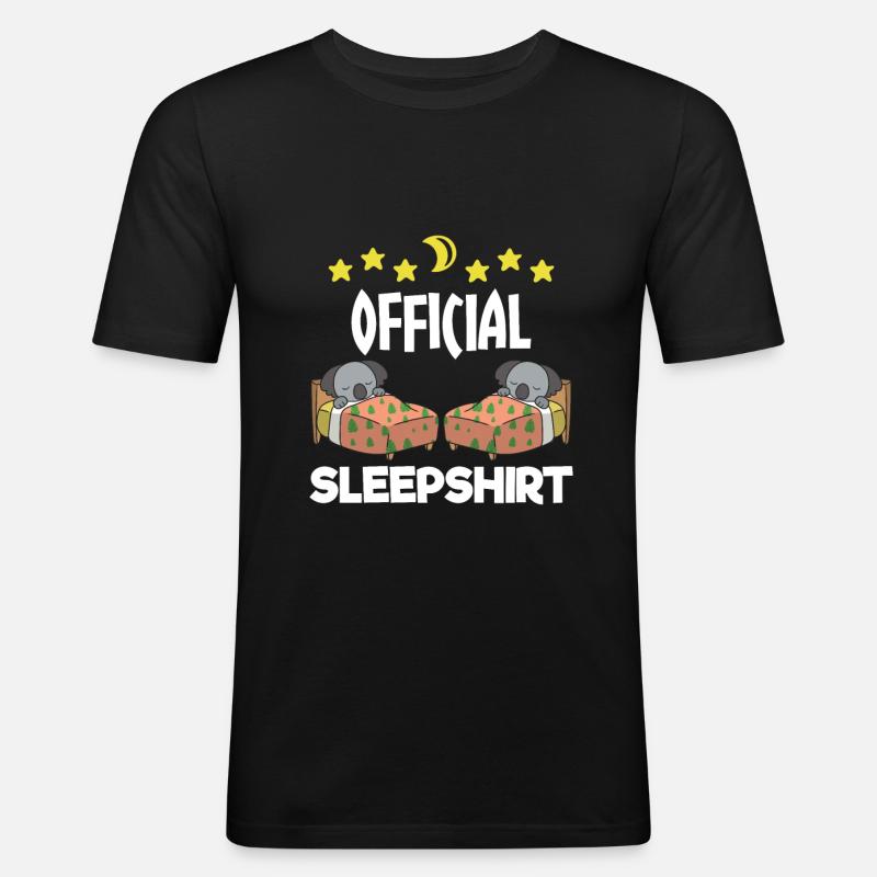 Nice Sleeping Koala Gift - Men's Slim Fit T-Shirt - black