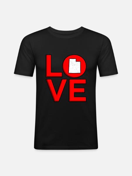 Dear Utah Gift - Men's Slim Fit T-Shirt - black
