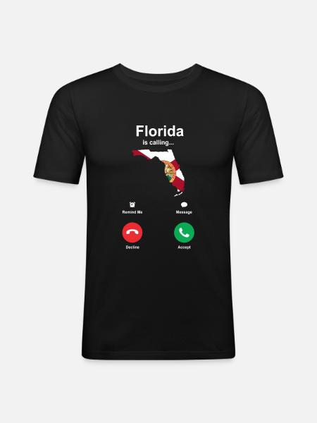 Visit Florida Gift - Men's Slim Fit T-Shirt - black