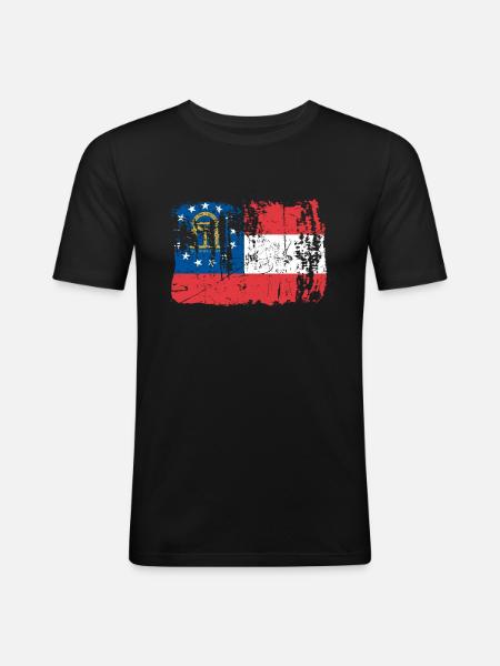 Georgia Travels Gift - Men's Slim Fit T-Shirt - black