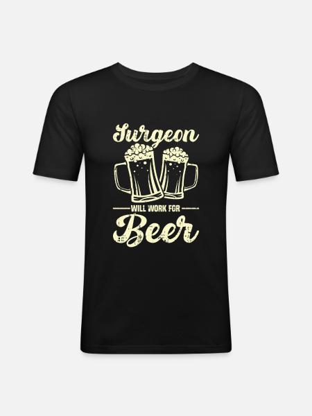 Chirurg - Männer Slim Fit T-Shirt - Schwarz