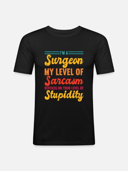 Chirurg - Männer Slim Fit T-Shirt - Schwarz