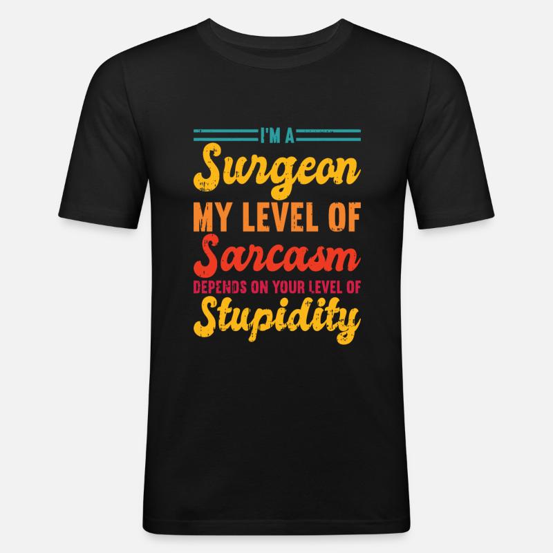 Chirurg - Männer Slim Fit T-Shirt - Schwarz