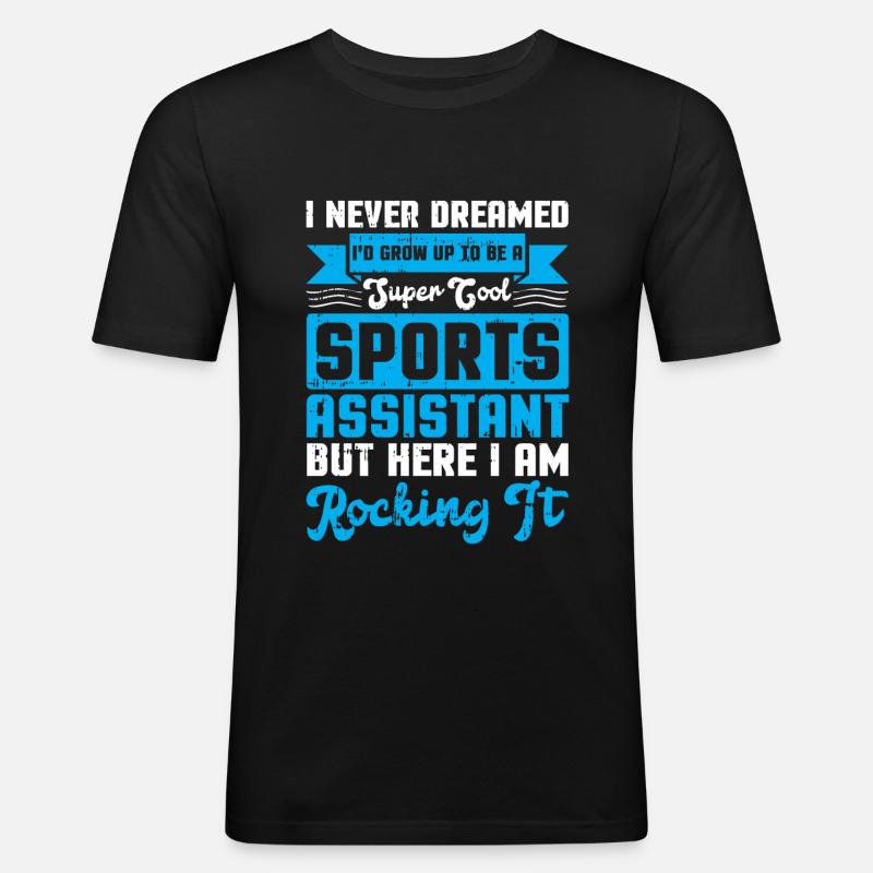 Sportassistent - Männer Slim Fit T-Shirt - Schwarz