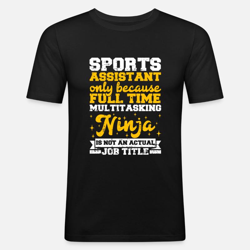 Sportassistent - Männer Slim Fit T-Shirt - Schwarz