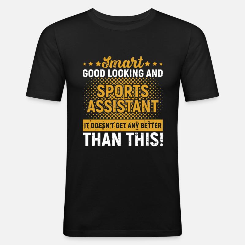Sportassistent - Männer Slim Fit T-Shirt - Schwarz