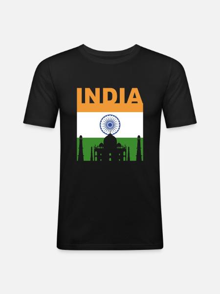 India house gift - Men's Slim Fit T-Shirt - black