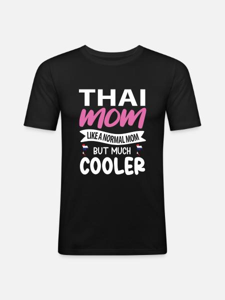 Thailändisches Mama geschenk - Männer Slim Fit T-Shirt - Schwarz