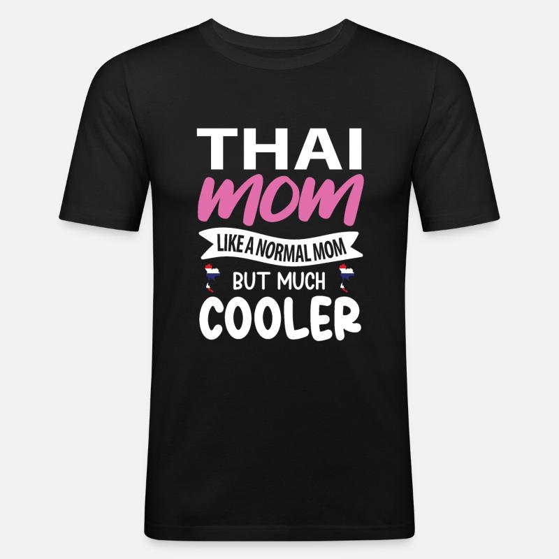 Thailändisches Mama geschenk - Männer Slim Fit T-Shirt - Schwarz