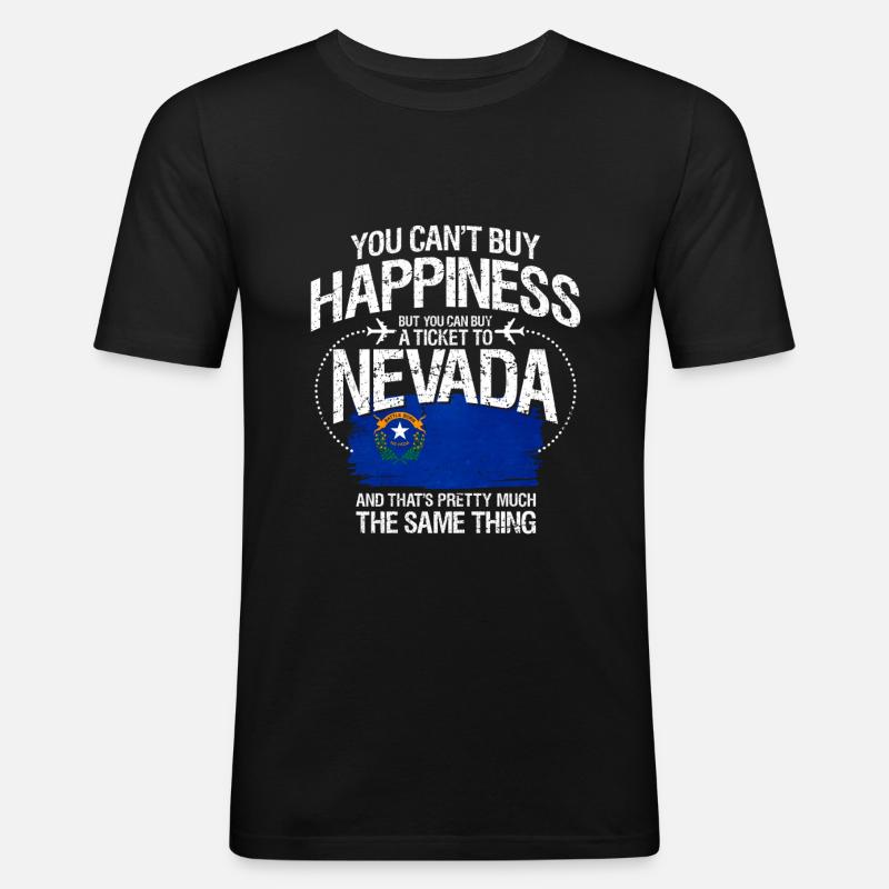 Nevada - Männer Slim Fit T-Shirt - Schwarz