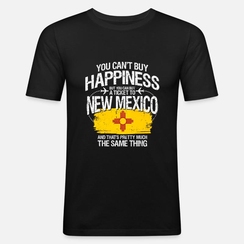 New-mexiko - Männer Slim Fit T-Shirt - Schwarz