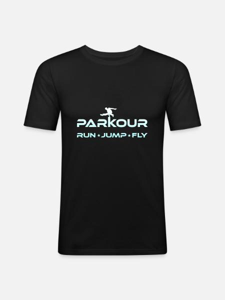 Parkour freerun - Men's Slim Fit T-Shirt - black