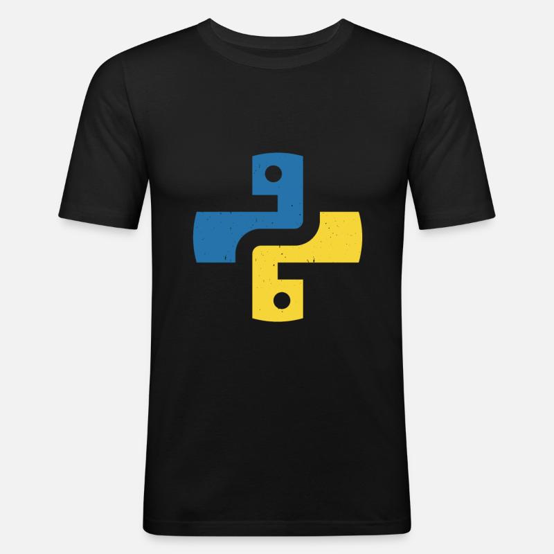 Langage de programmation Python - T-shirt près du corps Homme - noir