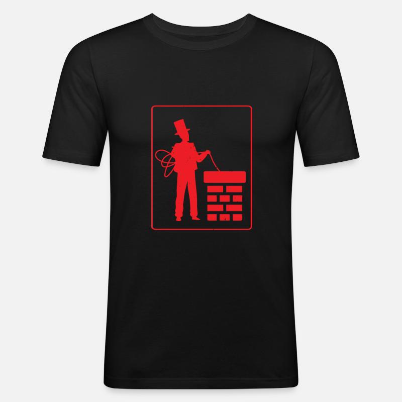 Schonsteinfeger chimney sweeper gift idea - Men's Slim Fit T-Shirt - black