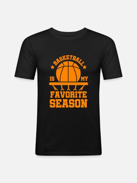 Basketball season - Men's Slim Fit T-Shirt - black