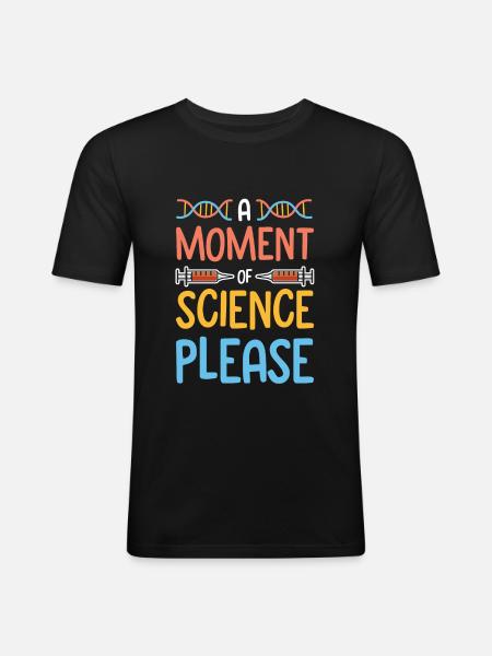 Science science dna - Men's Slim Fit T-Shirt - black