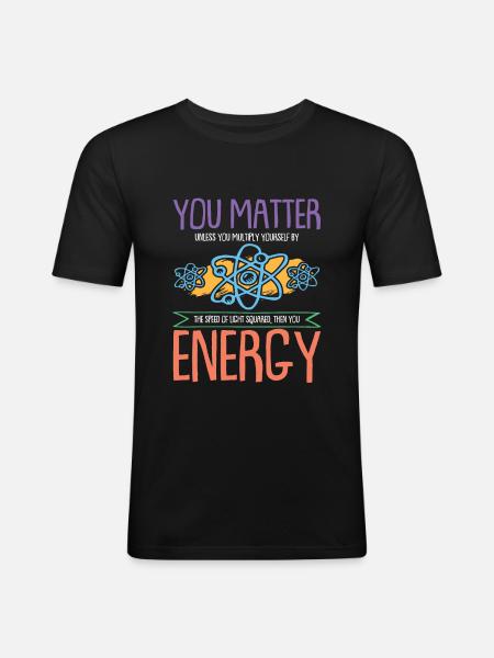 Energy science science - Men's Slim Fit T-Shirt - black