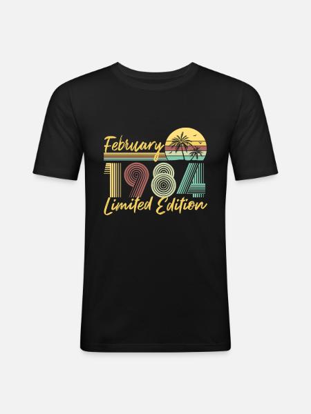 February 1984 Limited Edition - Men's Slim Fit T-Shirt - black