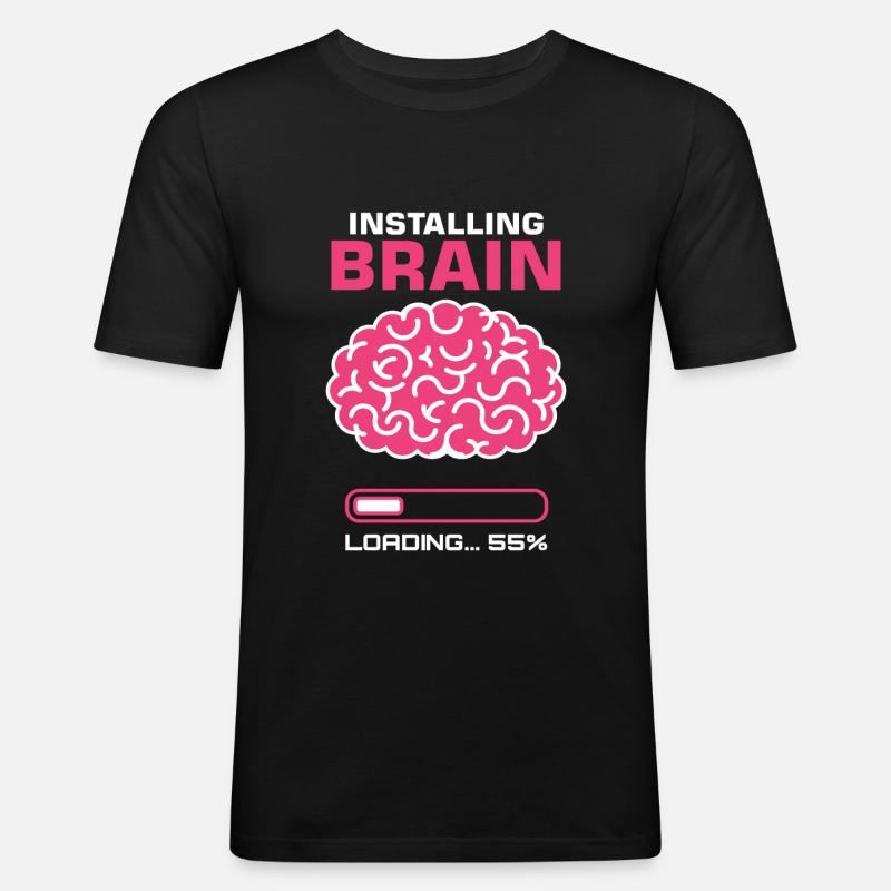 Installing Brain Brain Science - Men's Slim Fit T-Shirt - black