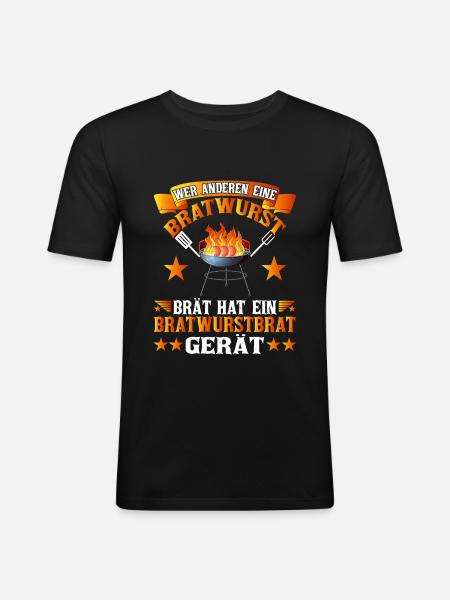 Official Federal GrillMaster Grill & Barbecue - Men's Slim Fit T-Shirt - black