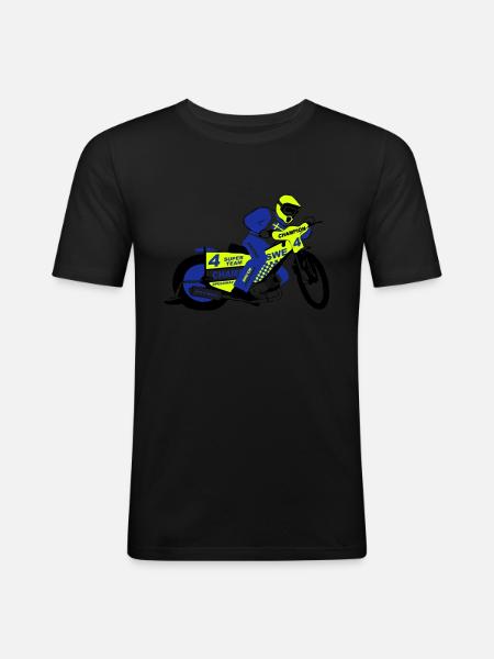Speedway Team Sweden - Männer Slim Fit T-Shirt - Schwarz