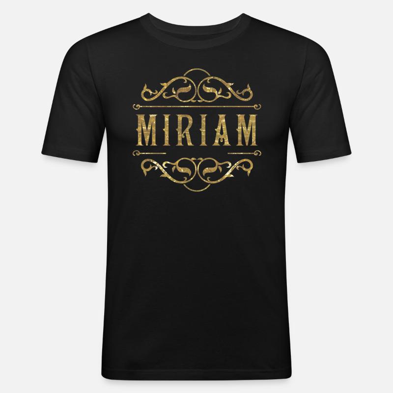 Miriam oro - Maglietta aderente da uomo - nero