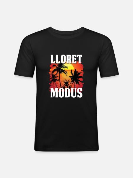 Lloret de Mar mode - T-shirt près du corps Homme - noir