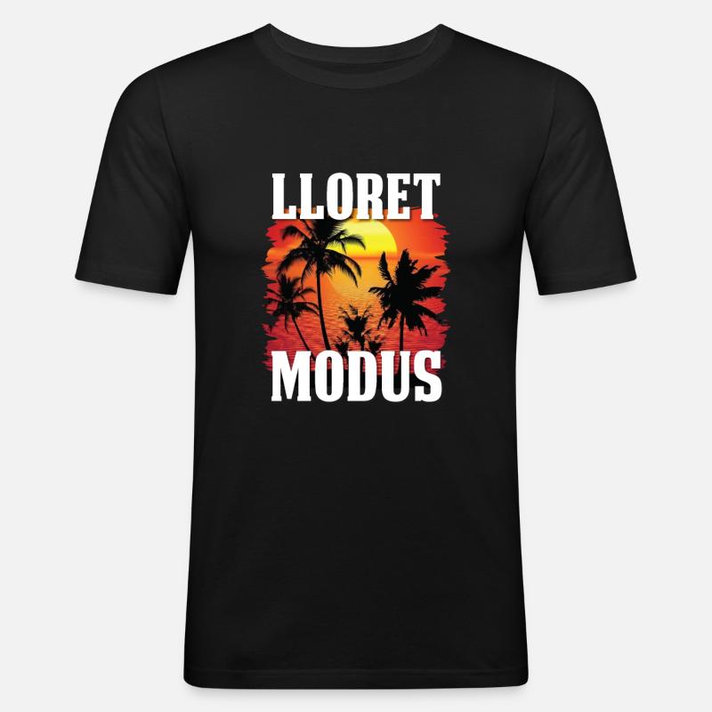 Lloret de Mar mode - Men's Slim Fit T-Shirt - black