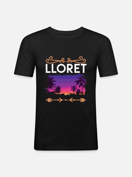 Lloret De Mar - Men's Slim Fit T-Shirt - black