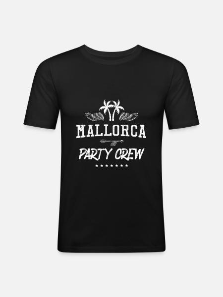 Mallorca Party Crew - Men's Slim Fit T-Shirt - black
