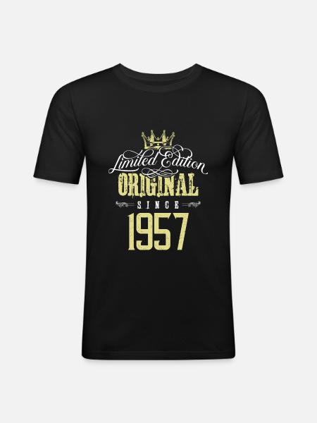 Édition limitée 1957 - T-shirt près du corps Homme - noir