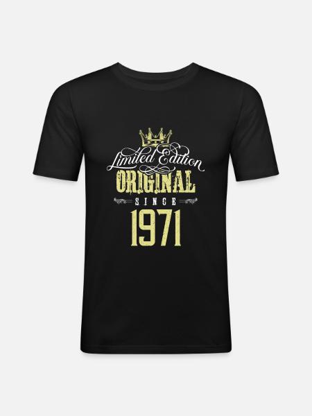 1971 limited edition - Men's Slim Fit T-Shirt - black
