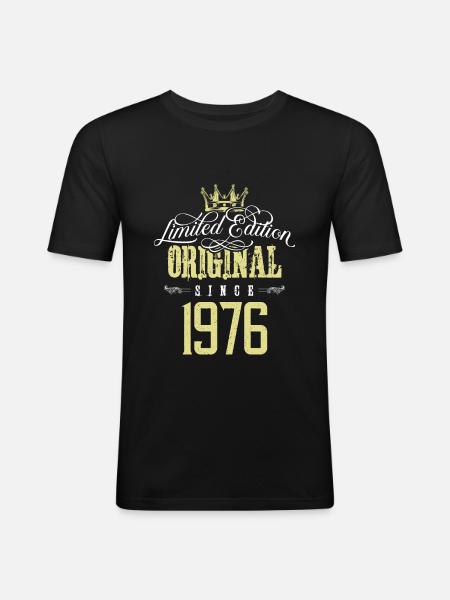 Édition limitée 1976 - T-shirt près du corps Homme - noir